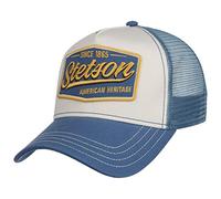 Stetson Gorra Trucker Since 1865 Vintage Mujer/Hombre - camionero de béisbol malla Snapback, con visera, visera primavera/verano Verano - talla única Small azul
