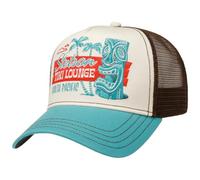 Stetson Gorra Trucker Tiki Lounge Mujer/Hombre - Curved Brim Cap de béisbol Snapback con Visera, Snapback, Visera Verano/Invierno Primavera Verano Otoño Invierno - Talla única marrón