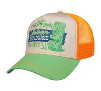 Stetson Gorra Trucker Tiki Lounge Mujer/Hombre - Curved Brim Cap de béisbol Snapback con Visera, Snapback, Visera Verano/Invierno Primavera Verano Otoño Invierno - Talla única Naranja