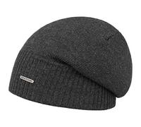 Stetson Gorro Beanie Wool Oversize Mujer/Hombre - Made in Italy de Lana Sombrero Merino con Forro, otoño/Invierno Invierno - Talla única Antracita