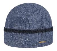 Stetson Gorro con Vuelta Donegal Wool Hombre - Made in Italy de Invierno Beanie Lana otoño/Invierno - Talla única Azul