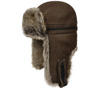 Stetson Gorro de Aviador Cowhide Bomber Hombre - chapka Punto con Orejeras, Forro, Banda Piel otoño/Invierno Invierno - L (58-59 cm) marrón
