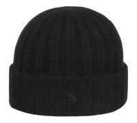 Stetson Gorro de Cachemir Surth Mujer/Hombre - Cachemira Punto con Vuelta Invierno otoño/Invierno - Talla única Negro