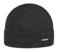 Stetson Gorro de Lana Merino Rodrick Mujer/Hombre - Made in Italy Beanie Punto con Vuelta, Vuelta Invierno otoño/Invierno - Talla única Antracita