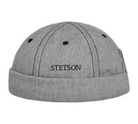 Stetson Gorro Docker Cotton Melange Hombre - Gorra con Vuelta, Invierno Otoño Primavera Verano Verano/Invierno - M (56-57 cm) Gris Claro