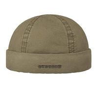 Stetson Gorro Docker Delave Organic Cotton Hombre - de Verano algodón Gorra con Vuelta, Primavera/Verano - L (58-59 cm) Caqui