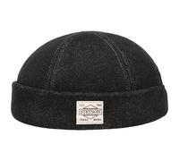 Stetson Gorro Docker New Denim Hombre - Made in The EU Gorra Verano/Invierno - M (56-57 cm) Negro