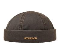 Stetson Gorro Docker Old Cotton Winter Hombre - de Invierno con Vuelta, Gorra Docker, Forro, Cerrado por atrás, Forro otoño/Invierno - L (58-59 cm) marrón