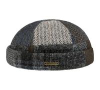 Stetson Gorro Docker Viscott Patchwork Hombre - Made in The EU Gorra de Calaveras Invierno con Forro otoño/Invierno Otoño - M (56-57 cm) marrón-Azul