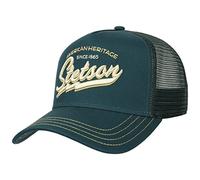 Stetson Grew Up Trucker Cap - Gorra de camionero para hombre, tamaño ajustable, gorra de béisbol con inserto de malla, gorra de béisbol primavera/verano, Since 1865 Verde, 57-61