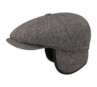 Stetson Hatteras Classic Ear Flaps Gorra Newsboy Espiga Multicolor con Orejeras Hecho en UE Hombre Otono Invierno