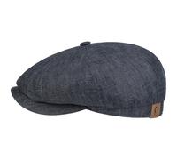 Stetson Hatteras Flatcap Linen Unisex Cotton Lined UV40+ Flat Cap Spring Summer