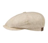Stetson Hatteras Flatcap Linen Unisex Cotton Lined UV40+ Flat Cap Spring Summer