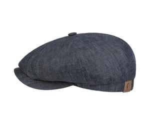 Stetson Hatteras Flatcap Linen Unisex Cotton Lined UV40+ Flat Cap Spring Summer
