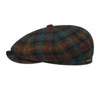 Stetson Hatteras Haworth Wool Flatcap Gorra con visera para hombre, fabricada en la UE, con sombrilla, otoño-invierno, otoño e invierno, carbón, S