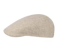 Stetson Gorra Herringbone Lino Hombre - Made in The EU de Gorro Ivy con Visera, Forro Verano Primavera/Verano - 58 cm Beige Claro