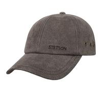 Stetson Gorra de Piel Liberty Hombre - Sombrero béisbol Gorras Hebilla Metal, con Visera Otoño Primavera Invierno Verano Verano/Invierno - Talla única marrón