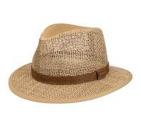 Stetson Sombrero Medfield Seagrass Hombre - de Paja Sol con Banda Piel, Ribete Verano Primavera/Verano - XXL (62-63 cm) Natural