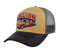Stetson Gorra Trucker Muscle Car 75 Hombre - Camionero de béisbol Malla Snapback, con Visera, Visera Verano/Invierno Primavera Verano Otoño Invierno - Talla única marrón-Azul
