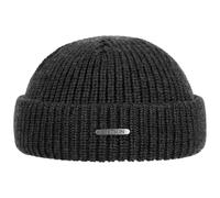 Stetson Gorro Docker de Punto Nashville Mujer/Hombre - Made in Italy Sombrero con Borde Plegable Beanie Lana Vuelta, Gorra Invierno otoño/Invierno - Talla única Antracita