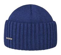 Stetson Northport Gorro de Invierno de Lana Merina - Gorra Fabricada en Italia - Gorro Marinero para Mujer/Hombre - otoño/Invierno - Azul Talla única