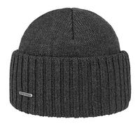 Stetson Northport Gorro de Invierno de Lana Merina - Gorra Fabricada en Italia - Gorro Marinero para Mujer/Hombre - otoño/Invierno - Antracita Talla única