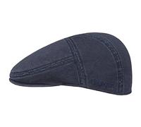 Stetson Paradise Cotton Gorra Plana Hombre - Gorra Plana con protección UV 40 - Gorra de Hombre de algodón - Gorra Plana Verano/Invierno - Azul L (58-59 cm)