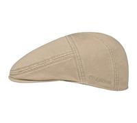 Stetson Paradise Cotton Gorra Plana Hombre - Gorra Plana con protección UV 40 - Gorra de Hombre de algodón - Gorra Plana Verano/Invierno - Beige L (58-59 cm)