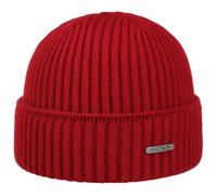 Stetson Gorro Parkman Mujer/Hombre - Made in Italy Gorros con Vuelta de Costilla Esquiar Invierno otoño/Invierno - Talla única Rojo