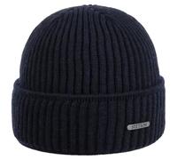 Stetson Gorro Parkman Mujer/Hombre - Made in Italy Gorros con Vuelta de Costilla Esquiar Invierno otoño/Invierno - Talla única Azul