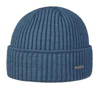 Stetson Gorro Parkman Mujer/Hombre - Made in Italy Gorros con Vuelta de Costilla Esquiar Invierno otoño/Invierno - Talla única Azul petróleo