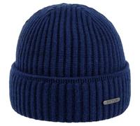 Stetson Gorro Parkman Mujer/Hombre - Made in Italy Gorros con Vuelta de Costilla Esquiar Invierno otoño/Invierno - Talla única Azul Zafiro