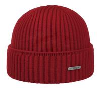 Stetson Gorro Parkman Mujer/Hombre - Made in Italy Gorros con Vuelta de Costilla Esquiar Invierno otoño/Invierno - Talla única Rojo