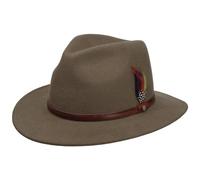 Stetson Rantoul Sombrero de Fieltro para Mujer/Hombre - Sombrero de Exterior Resistente al Agua y la Suciedad Gracias a Asahi Guard - Verano/Invierno - Verde Oliva M (56-57 cm)