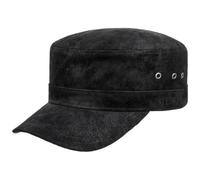 Stetson Gorra Raymore Pigskin Army Hombre - de Verano Piel Hebilla Metal, con Visera Verano/Invierno - Talla única Negro