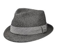 Stetson Sombrero Reidton Toyo Trilby Mujer/Hombre - de Verano Hombre Paja Primavera/Verano - XL (60-61 cm) Antracita
