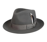 Stetson Rosedale Fedora Sombrero Bogart Banda Unicolor Pluma Decorativa Hecho en UE Hombre Otono Invierno