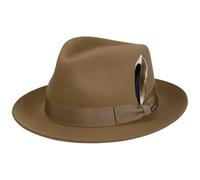 Stetson Rosedale Fedora Sombrero Bogart Banda Unicolor Pluma Decorativa Hecho en UE Hombre Otono Invierno