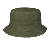 Stetson Sombrero Algodón Delave Mujer/Hombre - de Verano Pescador Vacaciones Primavera/Verano - M (56-57 cm) Verde Oliva
