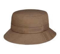 Stetson Sombrero Anti UV Cotton Twill Bucket Mujer/Hombre - de Pescador algodón Verano Primavera/Verano - M (56-57 cm) Gris