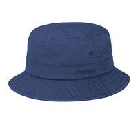 Stetson Sombrero Anti UV Cotton Twill Bucket Mujer/Hombre - de Pescador algodón Verano Primavera/Verano - M (56-57 cm) Azul Oscuro