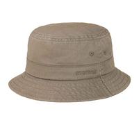 Stetson Sombrero Anti UV Cotton Twill Bucket Mujer/Hombre - de Pescador algodón Verano Primavera/Verano - L (58-59 cm) Gris