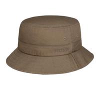 Stetson Sombrero Anti UV Cotton Twill Bucket Mujer/Hombre - de Pescador algodón Verano Primavera/Verano - XL (60-61 cm) Gris Pardo