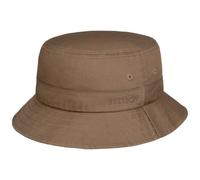 Stetson Sombrero Anti UV Cotton Twill Bucket Mujer/Hombre - de Pescador algodón Verano Primavera/Verano - M (56-57 cm) Gris