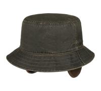 Stetson Sombrero Bucket de Tela con Orejeras Hombre - algodón Forro, Forro otoño/Invierno Invierno - M (56-57 cm) marrón