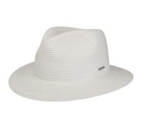Stetson Sombrero Dawson Toyo Traveller Mujer/Hombre - para el jardín de Verano Playa Primavera/Verano Primavera - L (58-59 cm) Blanco