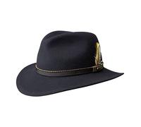 Stetson Sombrero de Fieltro Valrico VitaFelt, Hombre - Sombrero de Caballero Made in USA - Sombrero de Exteriores Impermeable - Sombrero Western Plegable - Verano/Invierno Azul XL (60-61 cm)