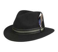 Stetson Sombrero de Lana Galento Traveller Mujer/Hombre - Fieltro con Forro, Banda grosgain Invierno otoño/Invierno - M (56-57 cm) Negro