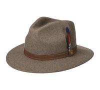 Stetson Sombrero de Lana Rincova Traveller Hombre - Fieltro Outdoor con Banda Piel otoño/Invierno Invierno - L (58-59 cm) castaño Claro