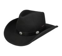 Stetson Sombrero de Lana Tamalo Western Hombre - Fieltro Vaquero con Banda Piel otoño/Invierno Otoño - S (54-55 cm) Negro